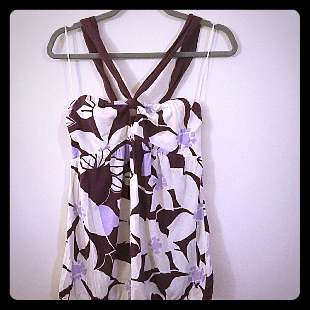 Purple floral shirt